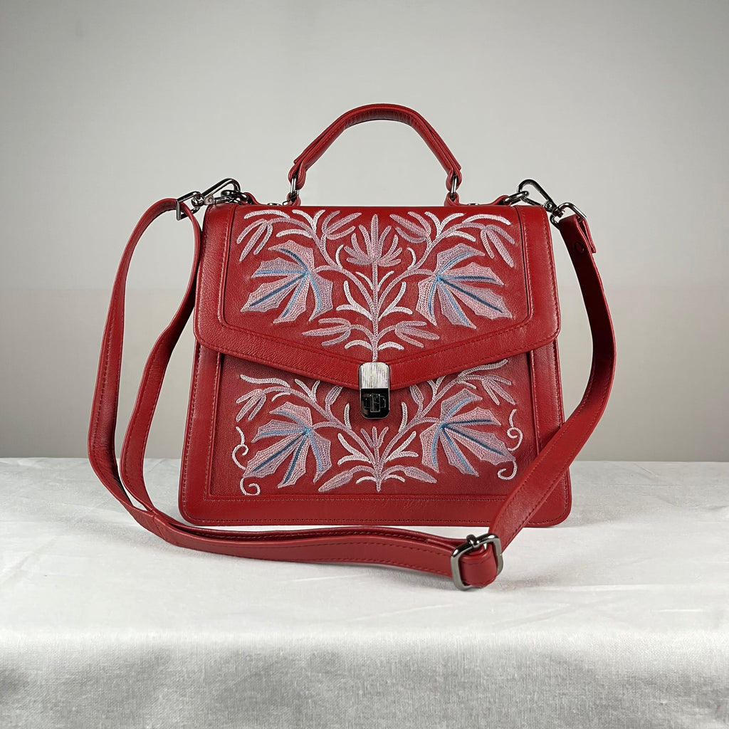 Epswift Kelly Hand embroiderd Bag - Red
