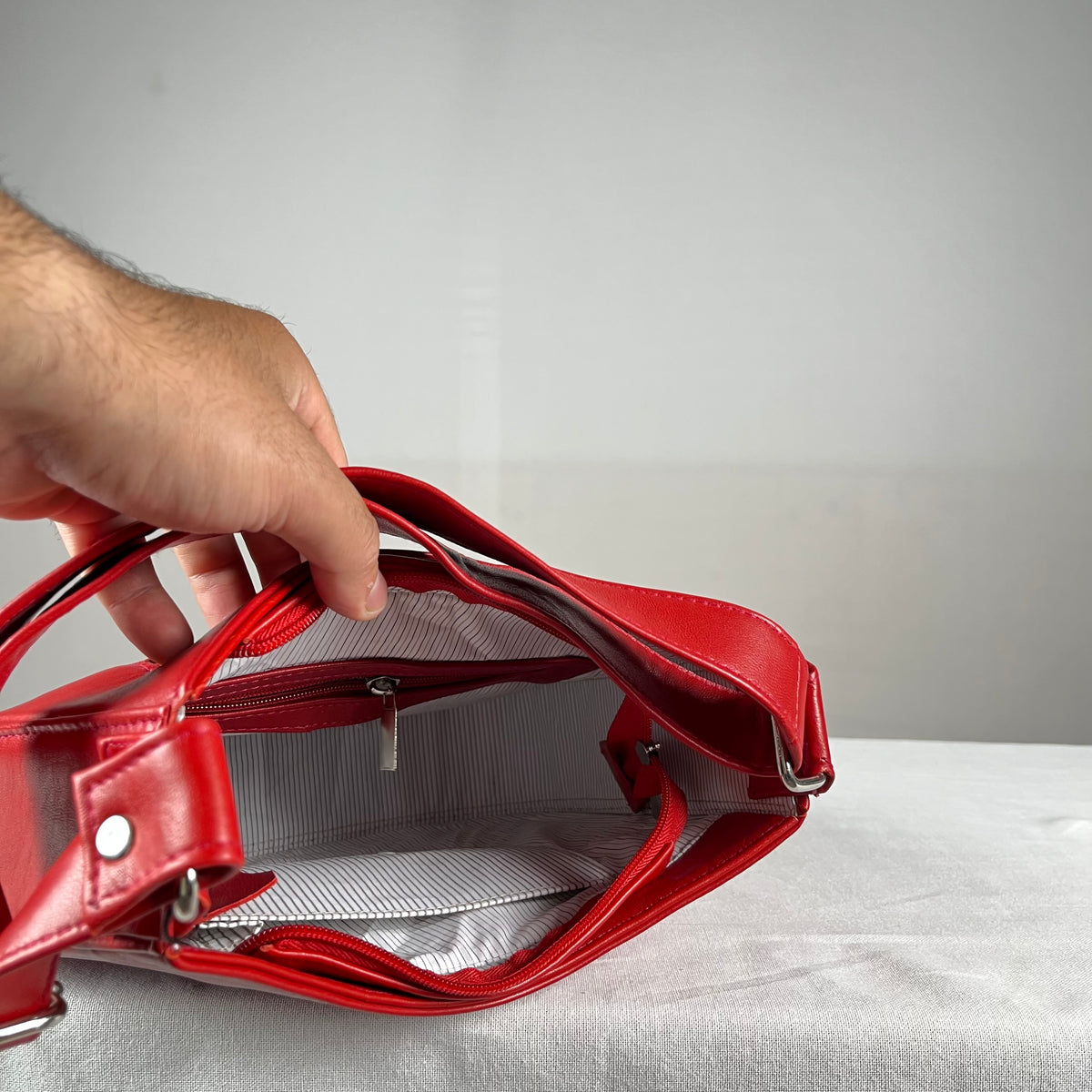 Saddle Bag Sheep Leather – Red