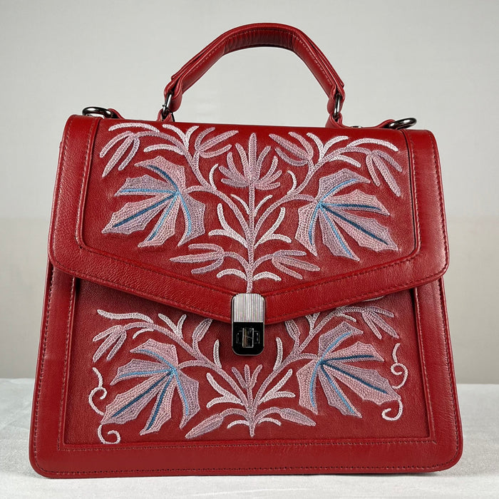 Epswift Kelly Hand embroiderd Bag - Red