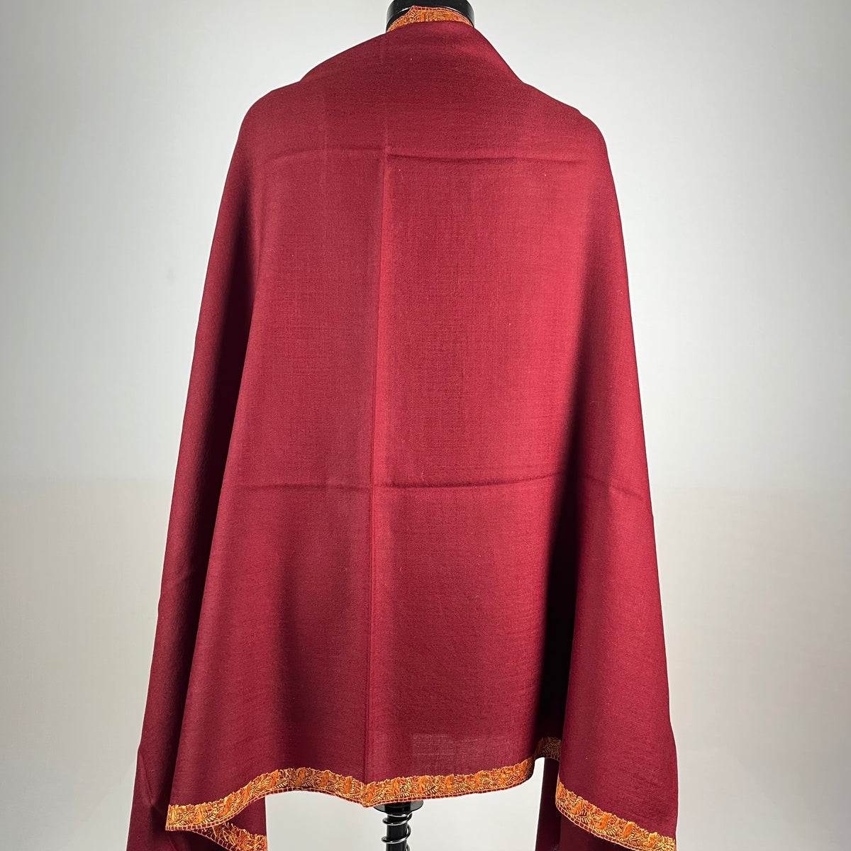 Marino Pashmina Shawl Hashidar Sozni Embroidery - Red