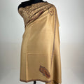 Marino Pashmina Shawl Sozni Embroidery - Brown