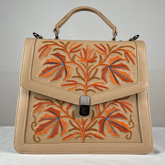 Epswift Kelly Hand embroiderd Bag - Taupe