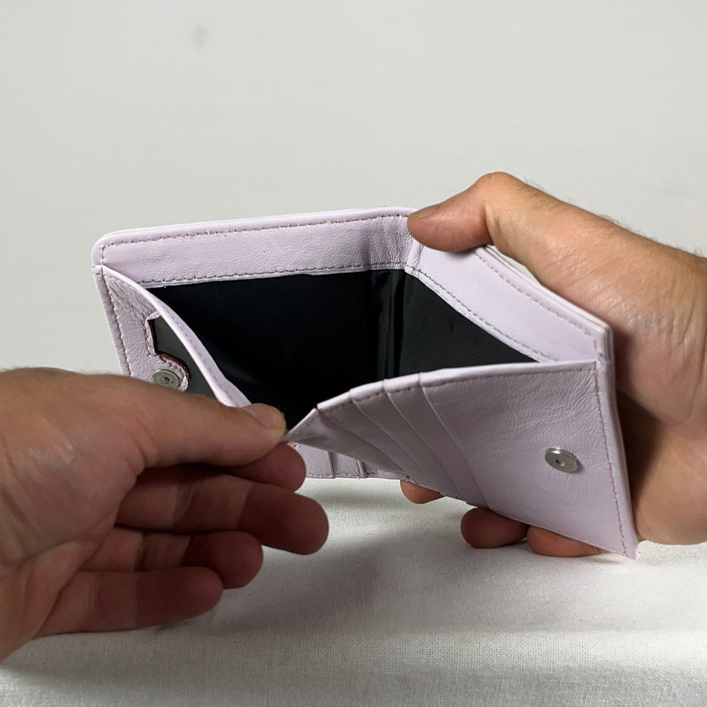 Sheep Leather Fold wallet - White
