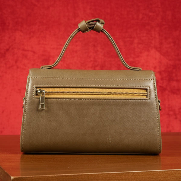 Sling Sheep Leather clutch Wallet ( Brown )