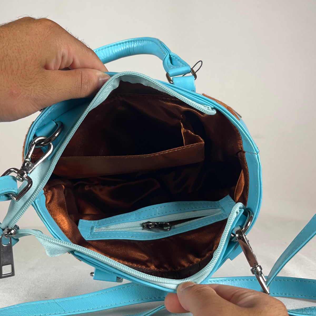 Tote Bag – Sheep Leather (Blue)