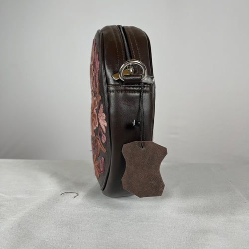 Circle bag sheep leather - (Brown)