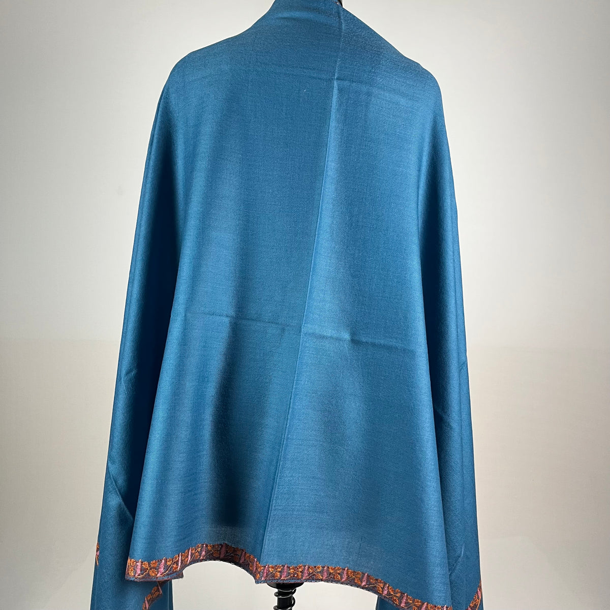 Marino Pashmina Shawl Hashidar Sozni Embroidery - Blue