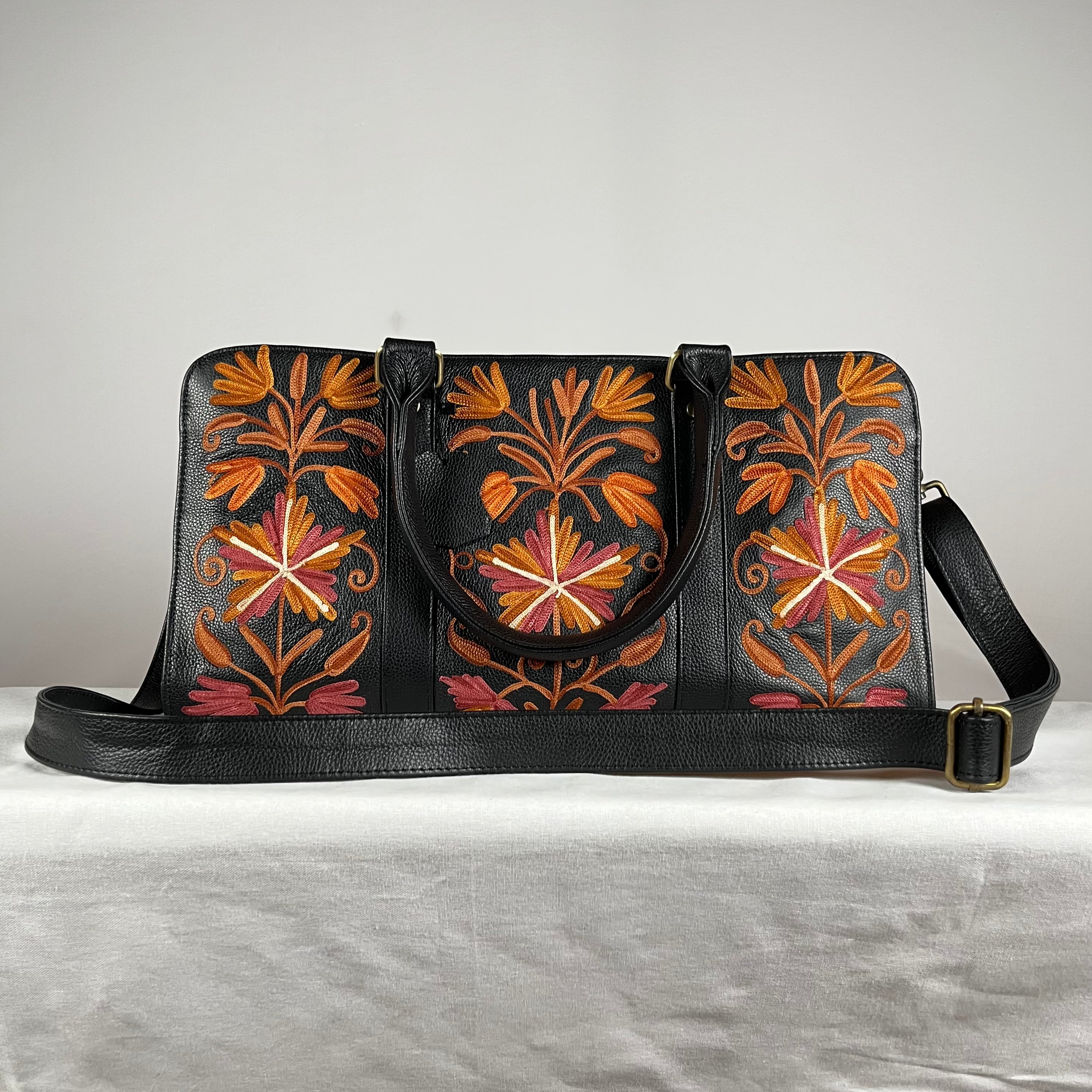 Travel Bag Cow Leather - Black