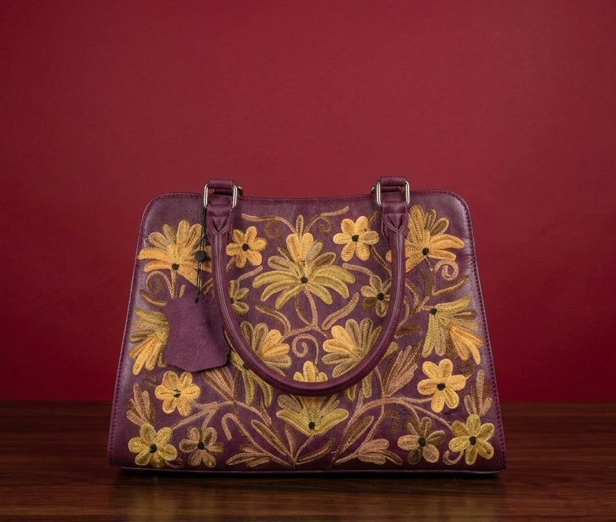 Sheep Leather Sling Bag –  (Plum Purple)