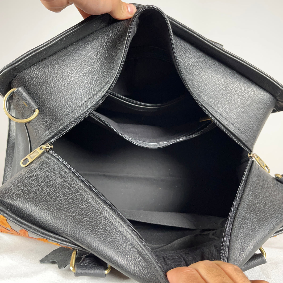 Travel Bag Cow Leather - Black