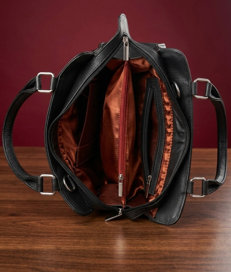 Sidemagnet Bag Full Grain Real Buffalo Leather (Black)