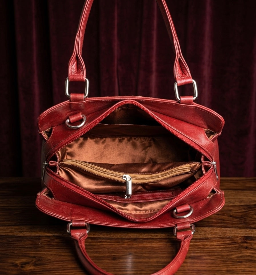 Buffalo Leather Sling Bag –  (Maroon)