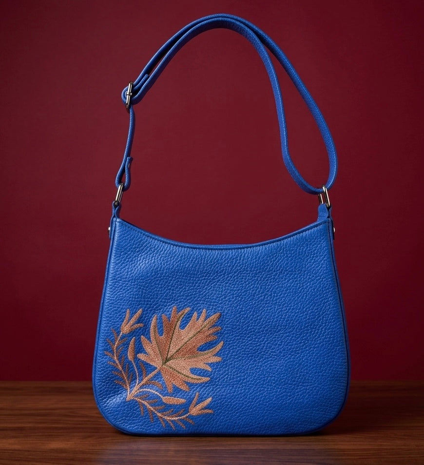Saddle Bag Buffalo Leather – (Blue)