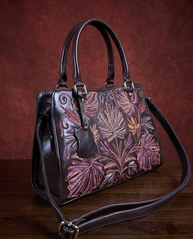 Buffalo Leather Sling Bag – (DarkBrown)