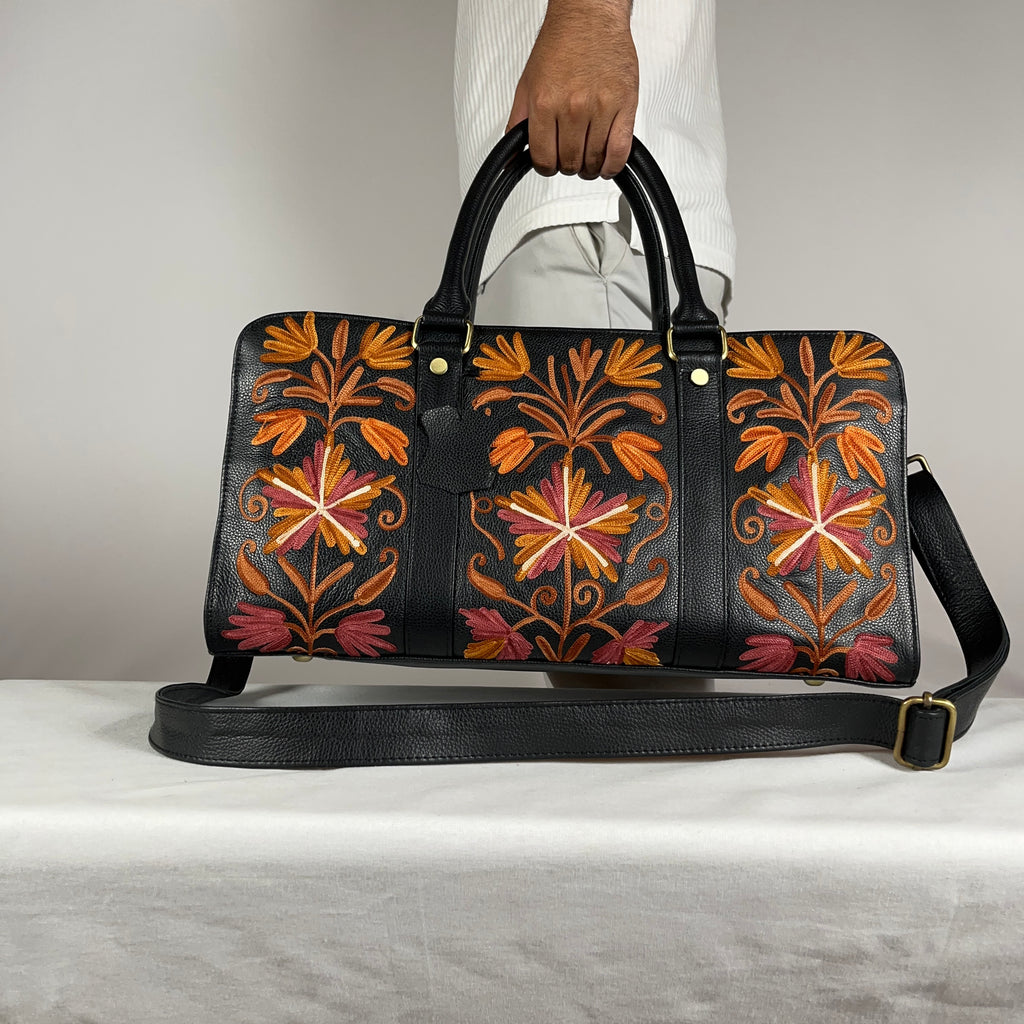 Travel Bag Cow Leather - Black