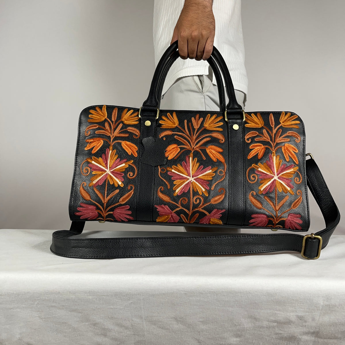 Travel Bag Cow Leather - Black