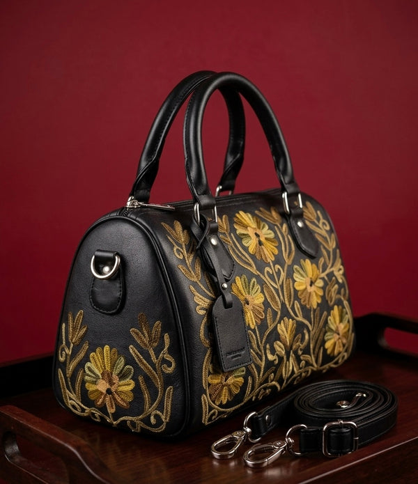 Mini Duffle Bag – Sheep Leather (Black)