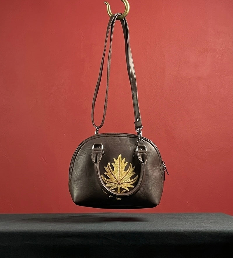 Alma Bag Handembroiderd (Dark Brown)