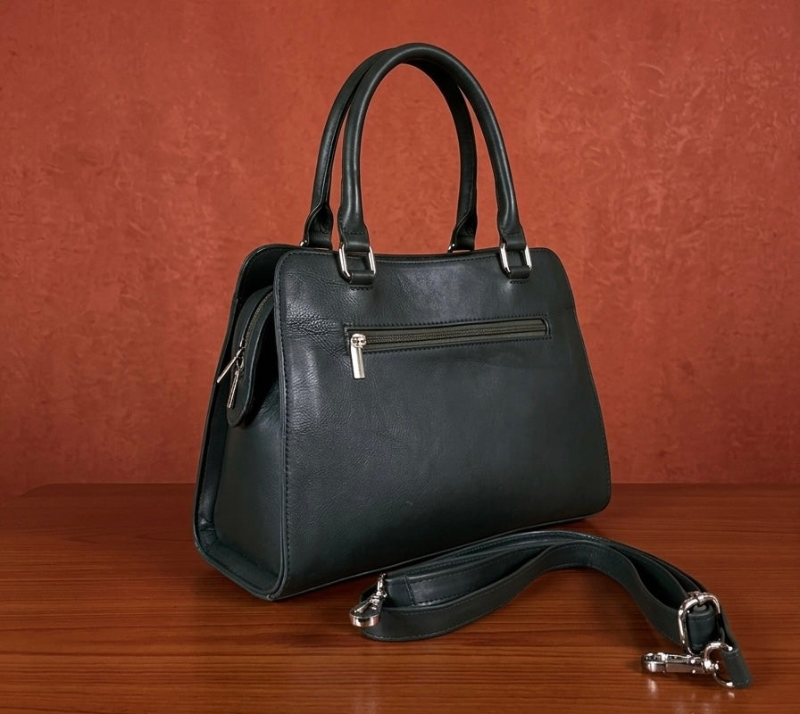 Sheep Leather Sling Bag – (Forest Green)