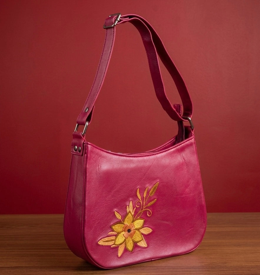 Saddle Bag Sheep Leather – (Pink)