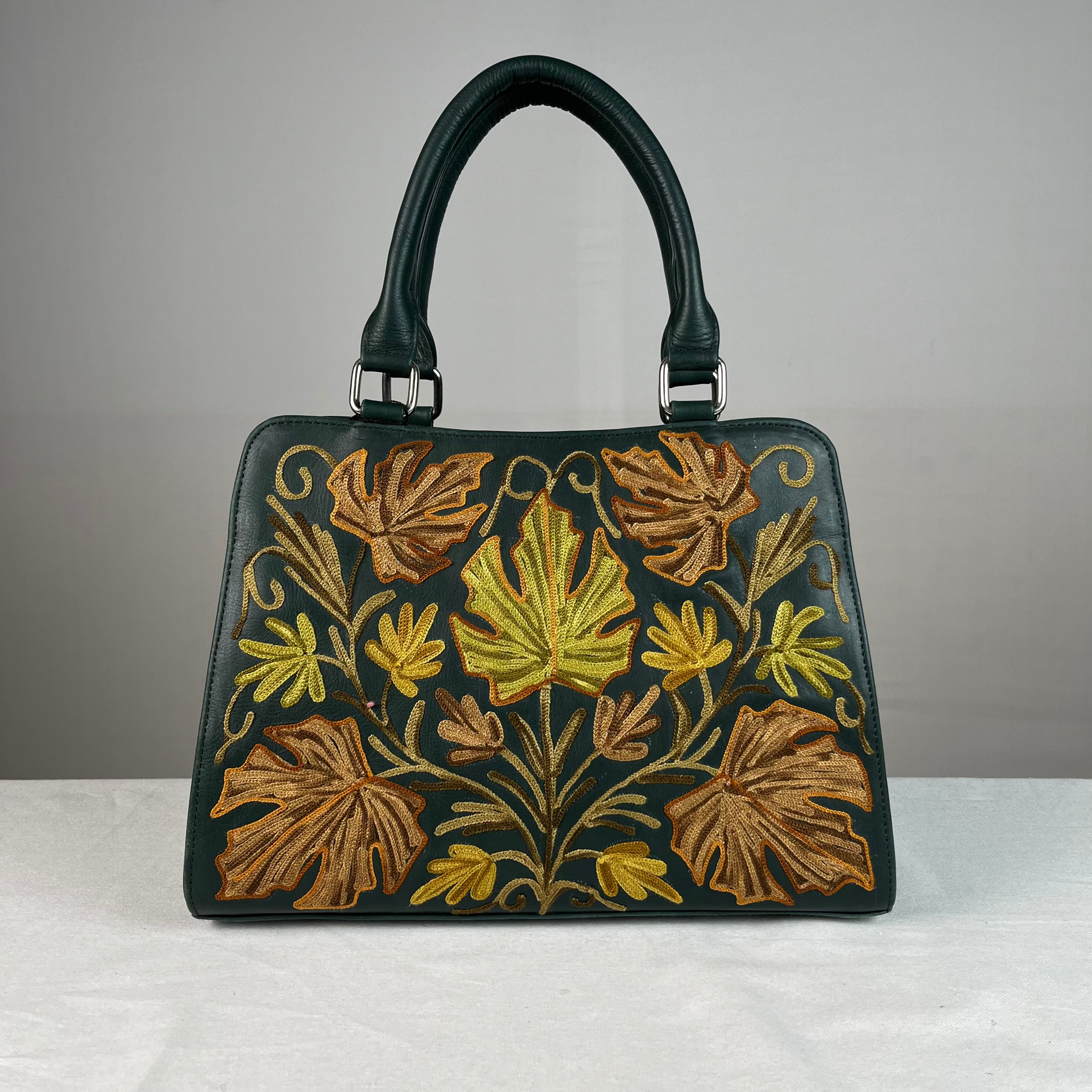 Buffalo Leather Sling Bag – (Dark Green)