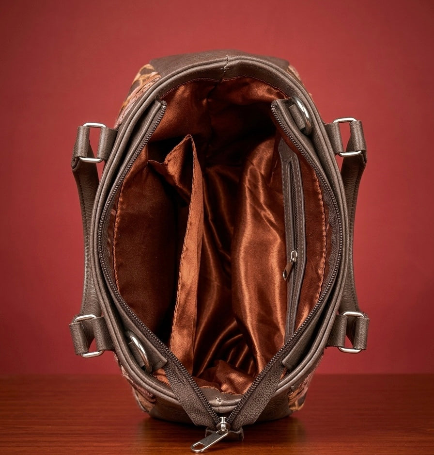 Tote Bag Buffalo Leather – (Dark Brown)