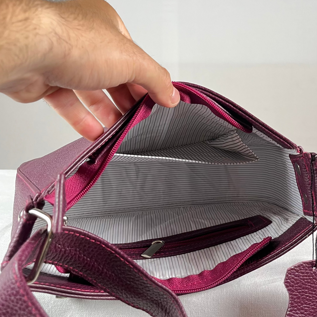 Saddle Bag Sheep Leather – Purple