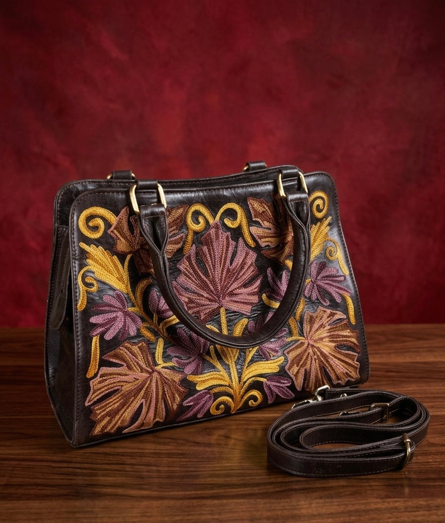 Sheep Leather Sling Bag – (Dusty Mehndi brown)