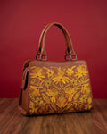 Sidemagnet Bag Full Grain Real Buffalo Leather - Kashmiri Craftsmanship (OrangeBrown)