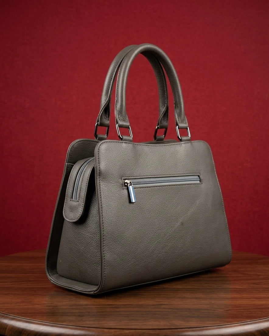 Sidemagnet Bag Full Grain Real Buffalo Leather (Gray)
