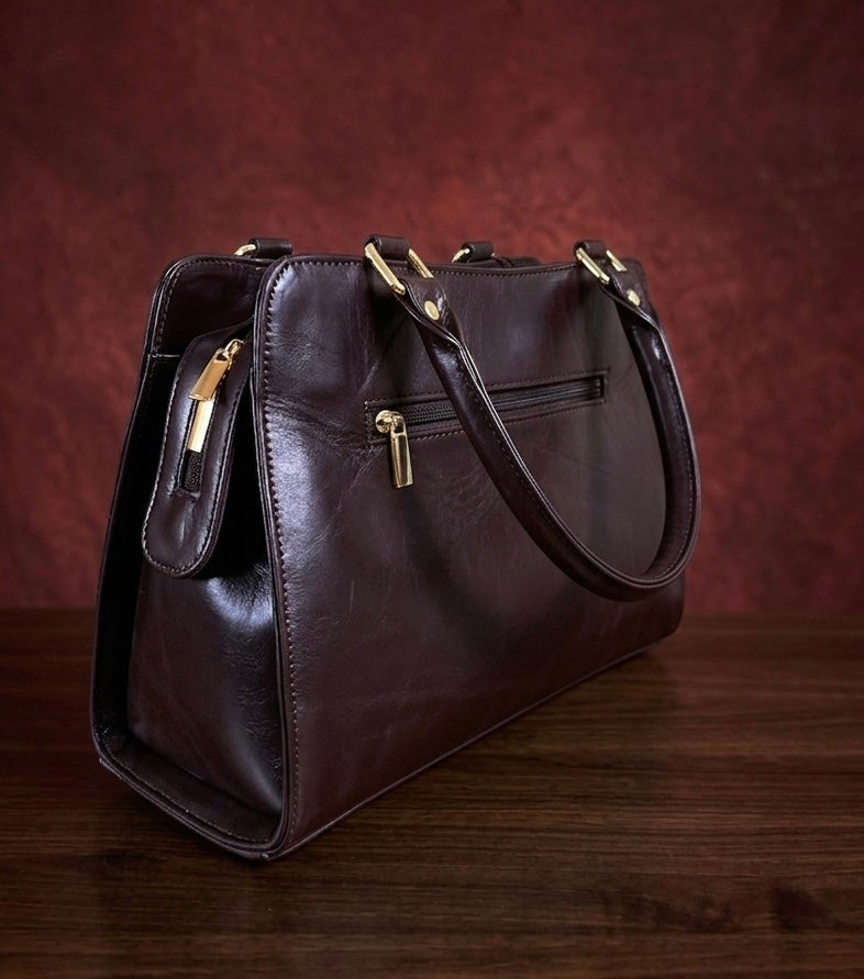 Buffalo Leather Sling Bag – (DarkBrown)
