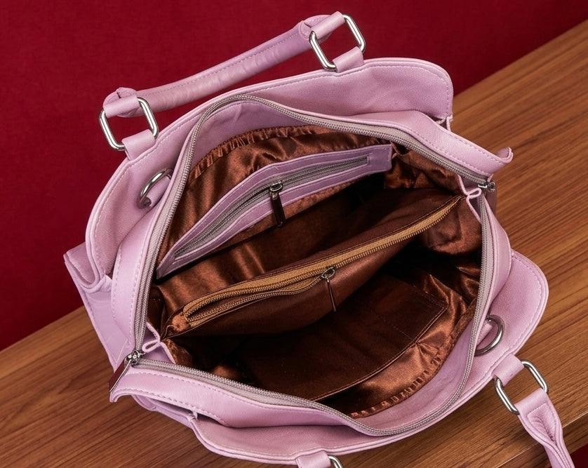 Sheep Leather Sling Bag – (Pink)