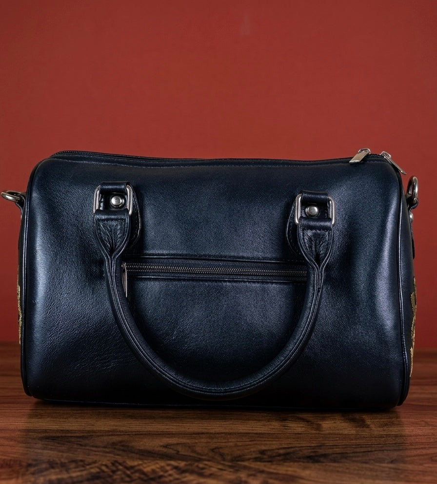 Mini Duffle Bag – Sheep Leather (Black)