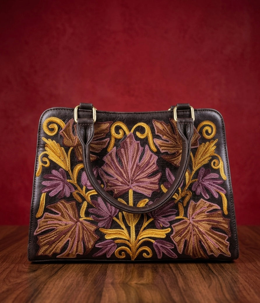 Sheep Leather Sling Bag – (Dusty Mehndi brown)