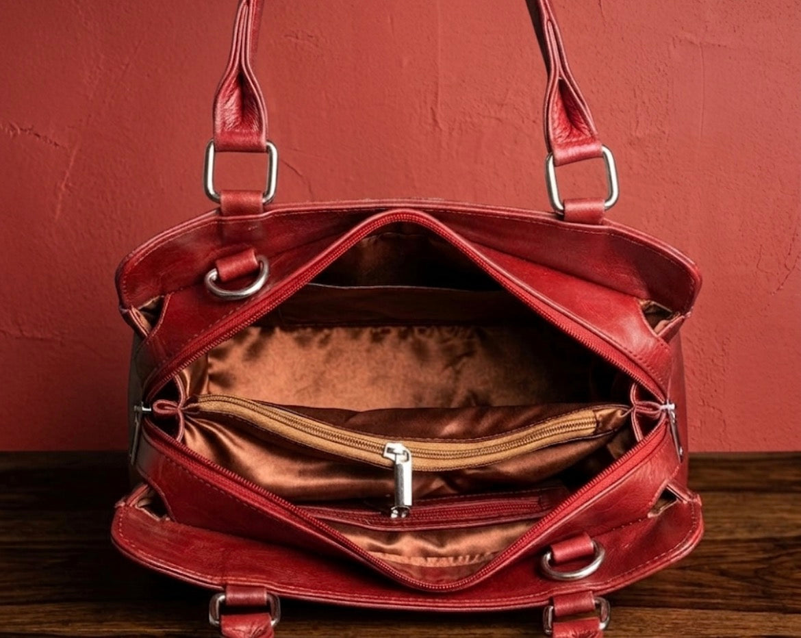 Buffalo Leather Sling Bag –  (Maroon)