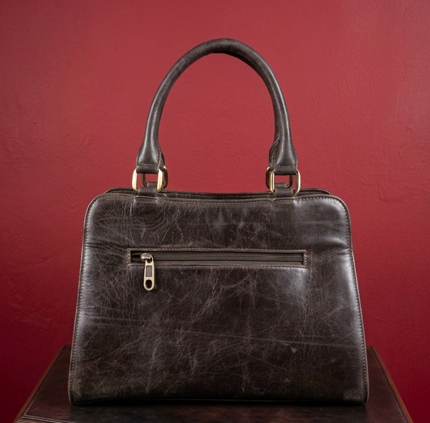 Sheep Leather Sling Bag – (Dusty Mehndi brown)