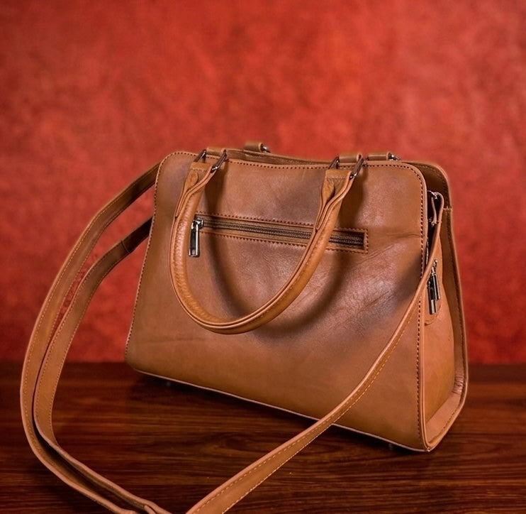 Buffalo Leather Sling Bag – (Brown)
