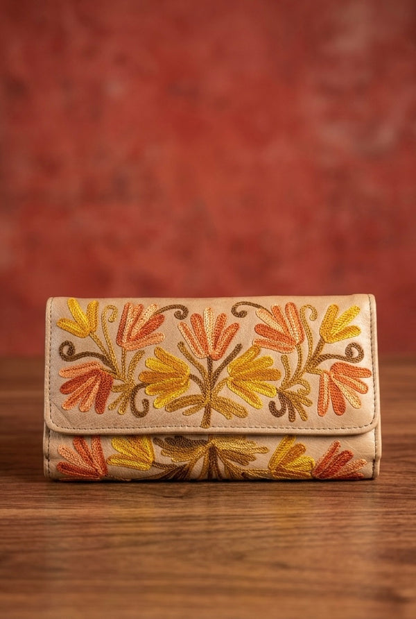Double side Sheep Leather clutch (Desert brown)