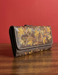 Double side Sheep Leather clutch (Deep brown)