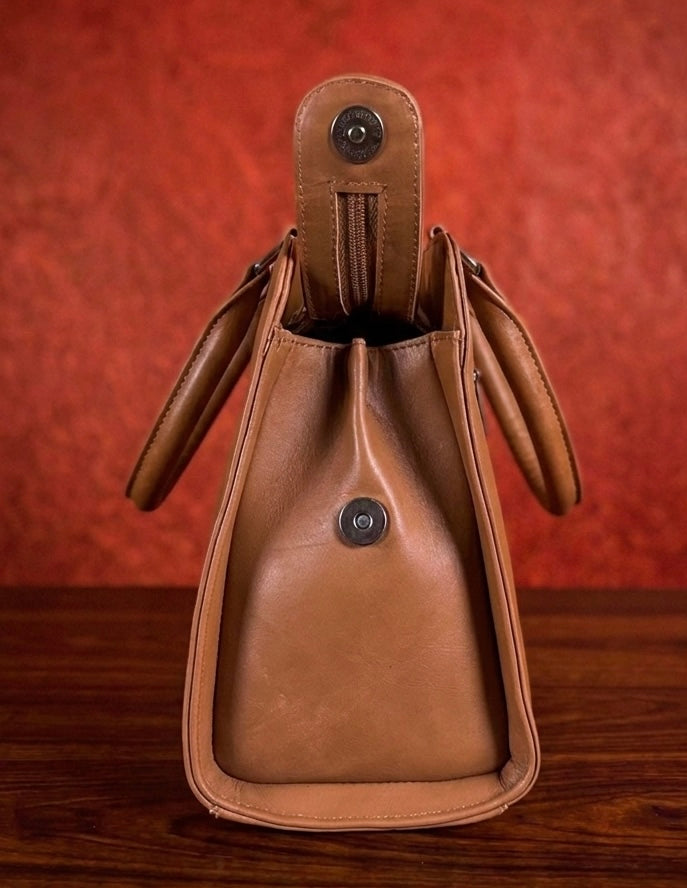 Buffalo Leather Sling Bag – (Brown)