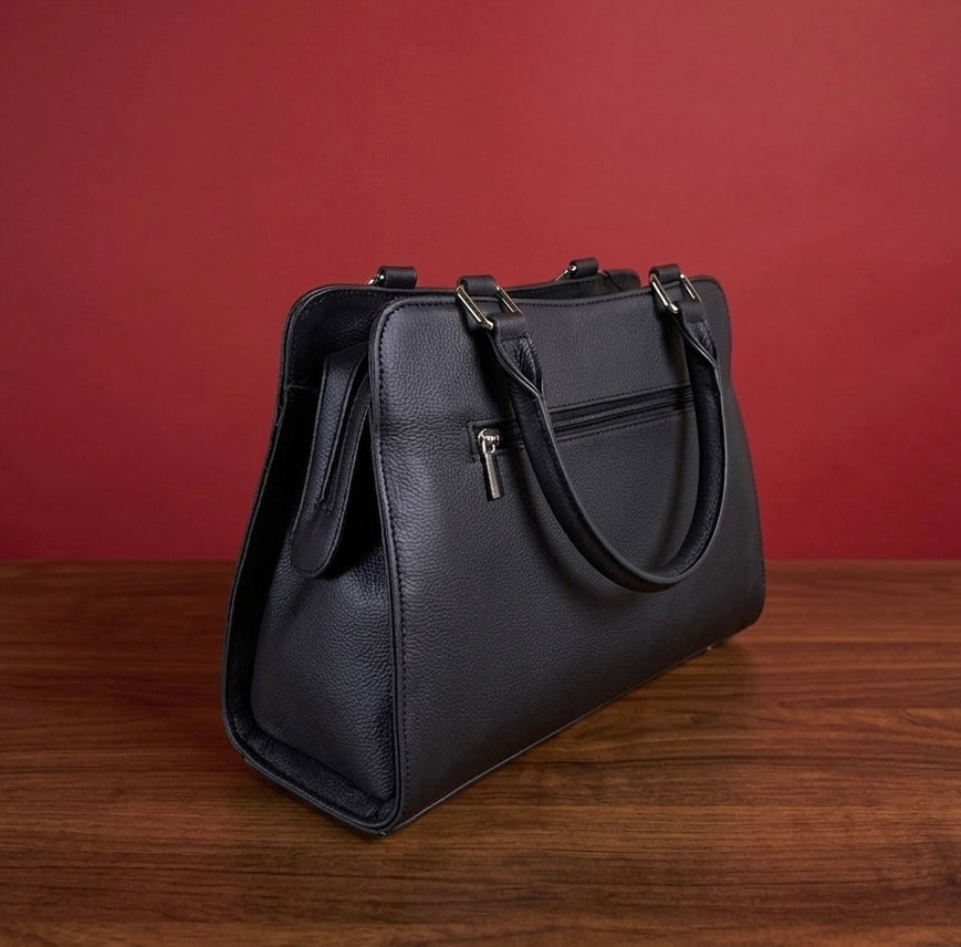 Buffalo Leather Sling Bag – (Black) GreenEmbroidery