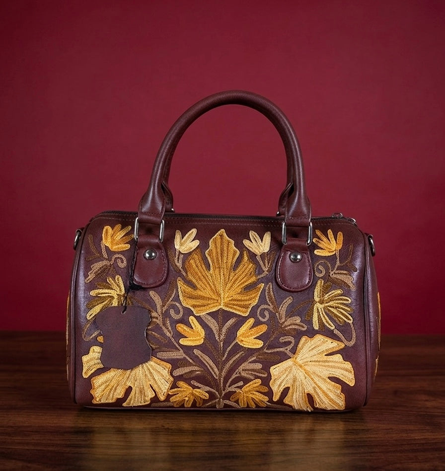 Mini Duffle Bag – Sheep Leather (Maple Brown)