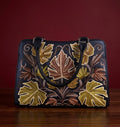 Buffalo Leather Sling Bag – (Black) BrownGreenEmbroidery