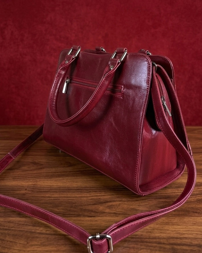 Buffalo Leather Sling Bag –  (Maroon)