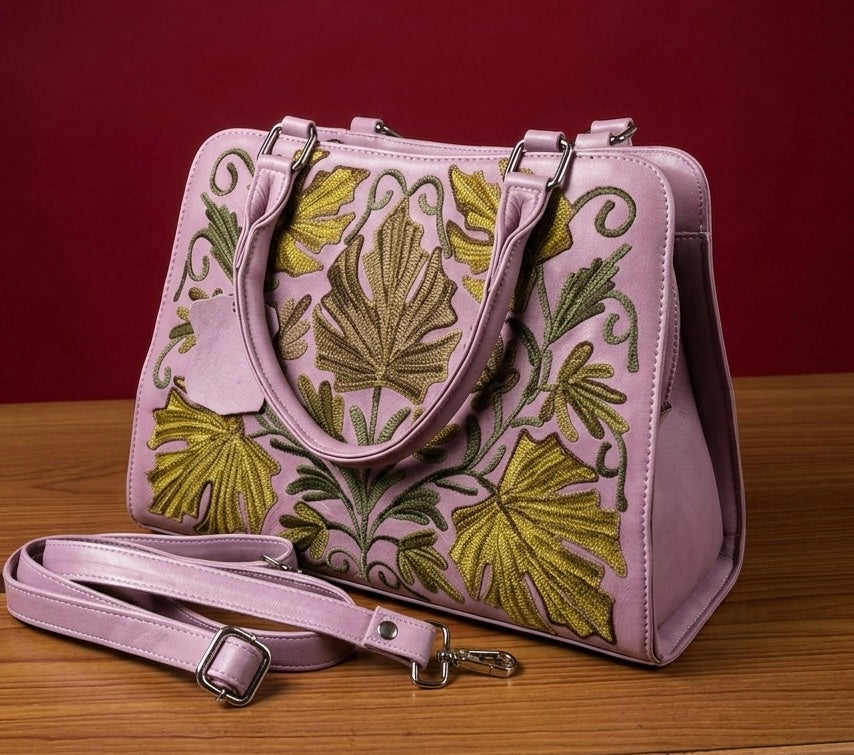 Sheep Leather Sling Bag – (Pink)