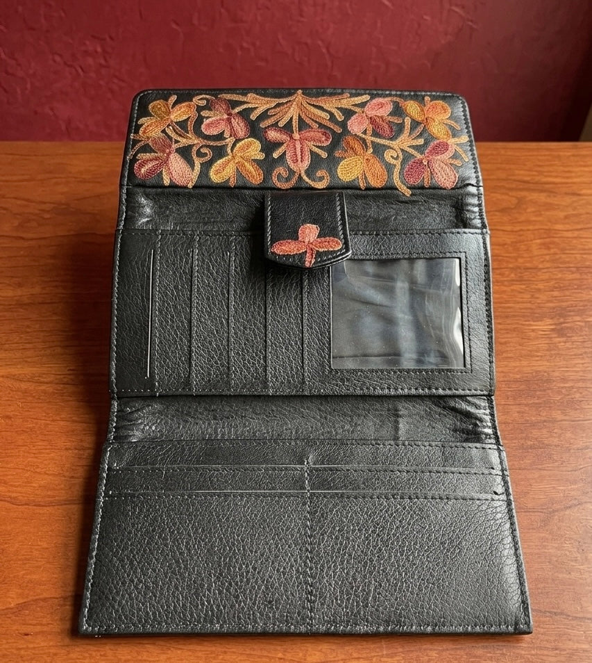 Double side Sheep Leather clutch (Black)