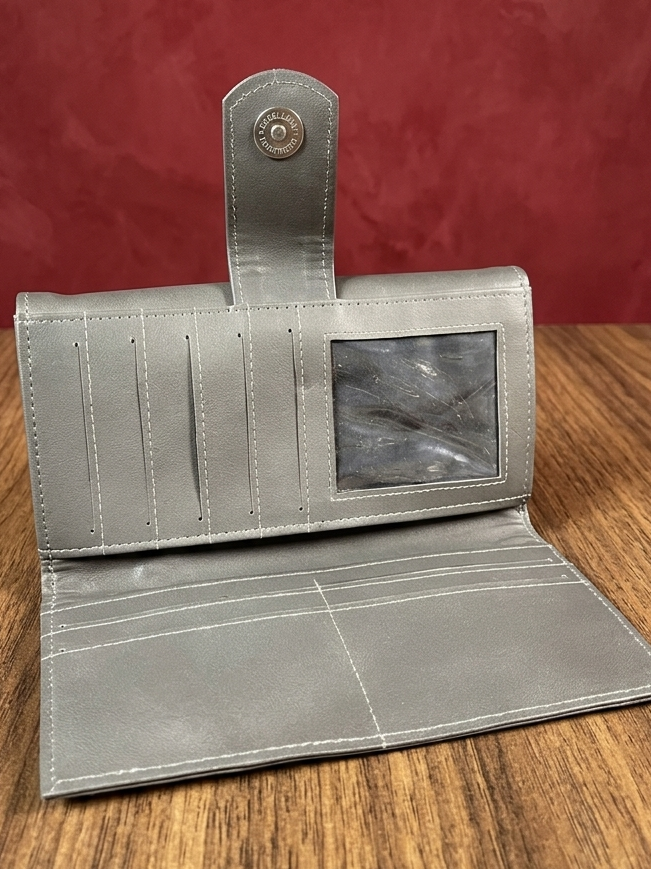 Double side Sheep Leather clutch (Grey)