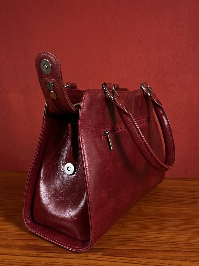 Buffalo Leather Sling Bag –  (Maroon)